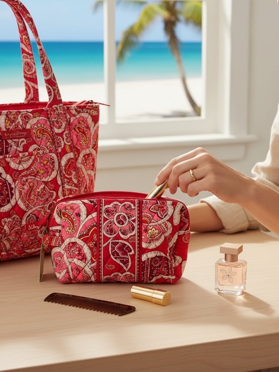 Vera Bradley Handbags - NWT Vera Bradley Red Paisley Cosmetic Bag